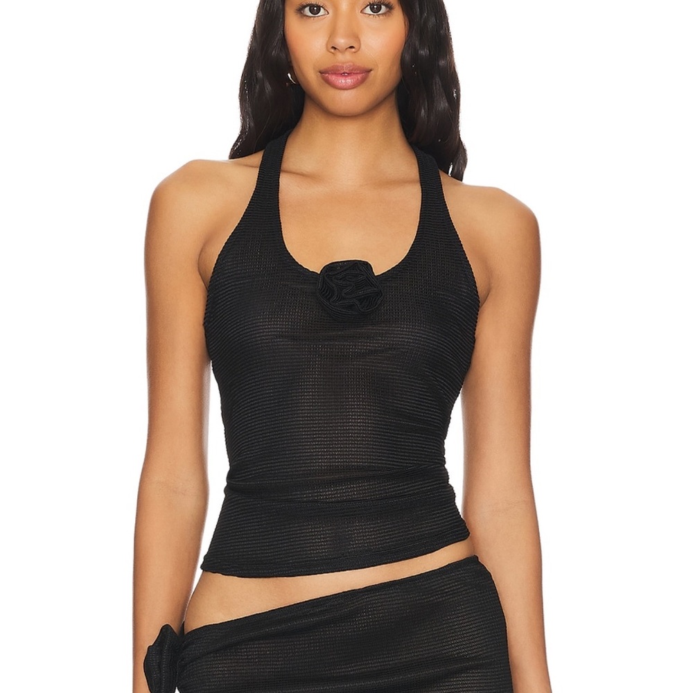Lioness Black Chemise with Halter Neck and Sweetheart Detail